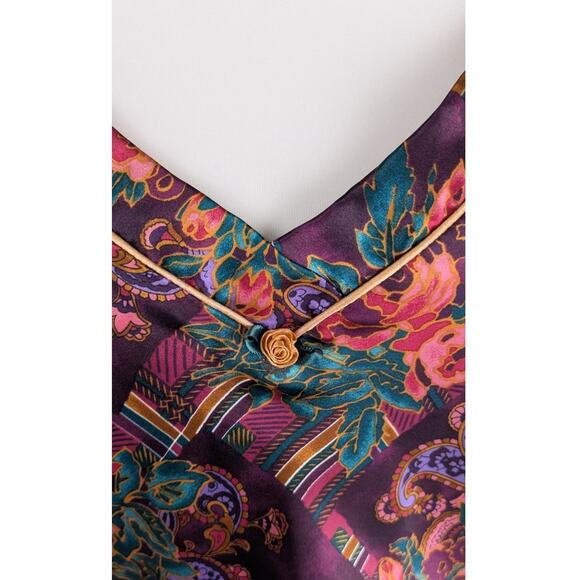 Vtge Inner most nightgown or cami Sz S Bust 37" Made America 80's dark floralEUC - Picture 2 of 5